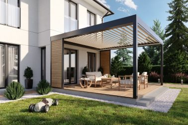 Tarasola Technic Pro, konstrukcja przyścienna, Shuttersy - aluminiowe przesłony boczne, rolety przecwiwietrzne