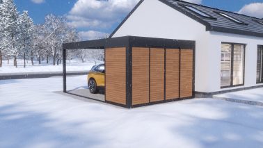 Tarasola Carport nowoczesna wiata garażowa shutters 2