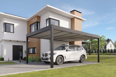 Tarasola Carport nowoczesna wiata garażowa tkanina dolna