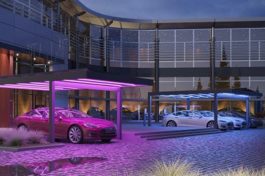 Tarasola Carport nowoczesna wiata garażowa oświetlenie led 1